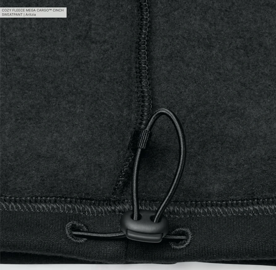 Aritzia Cozy Fleece Mega Cargo Cinch Sweatpant - Size L - photo 3