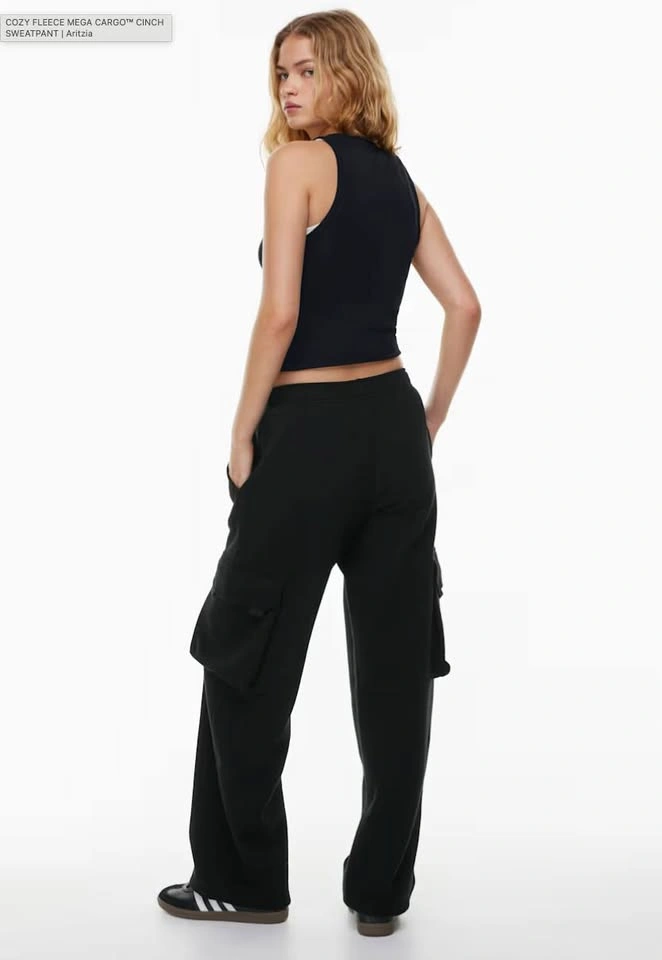 Aritzia Cozy Fleece Mega Cargo Cinch Sweatpant - Size L - photo 4