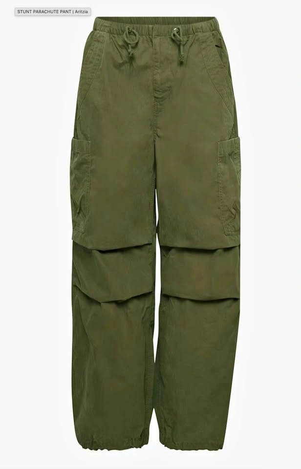 TNA Parachute Cargo Pants - Green - Size L