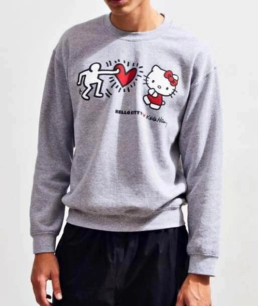 Urban Outfitters Hello Kitty x Keith Haring Crew Neck Sweatershi