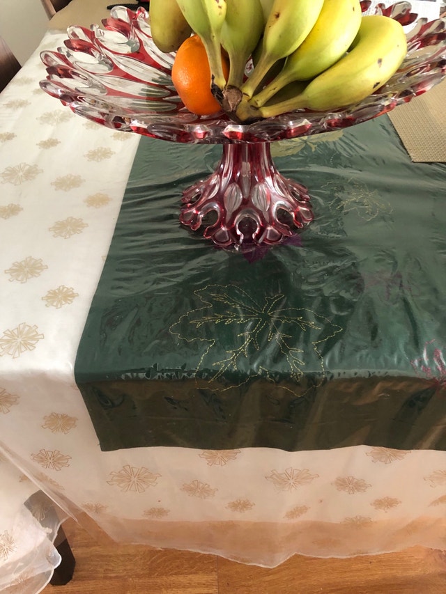 Red crystal fruit bowl - photo 2