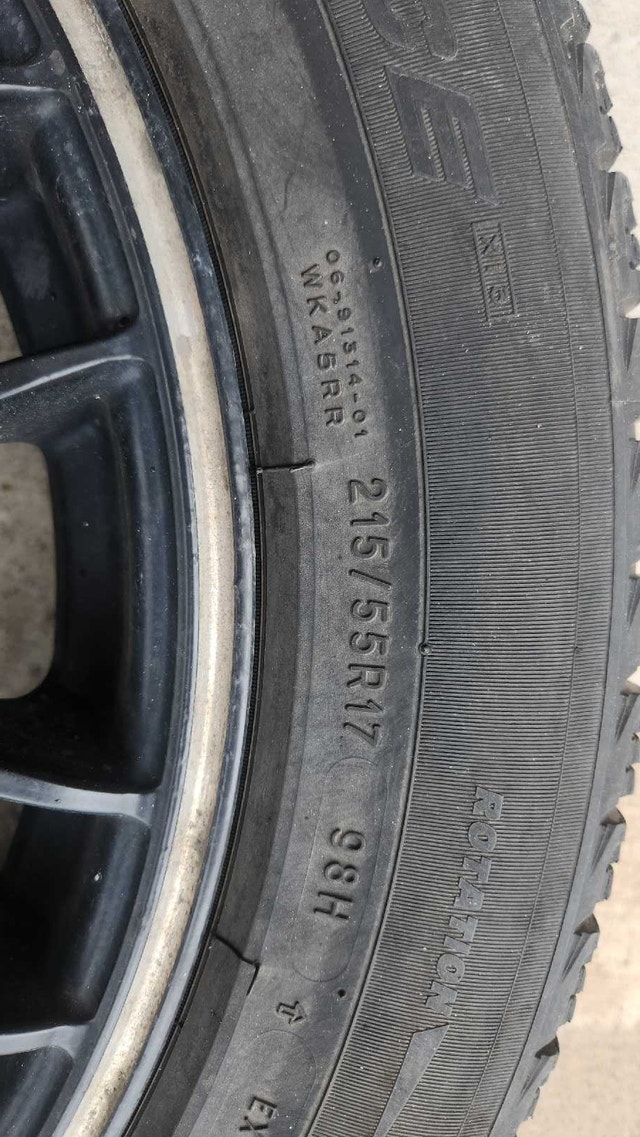 Michelin 215/55R17 Winter Tires on MSR Rims - photo 3
