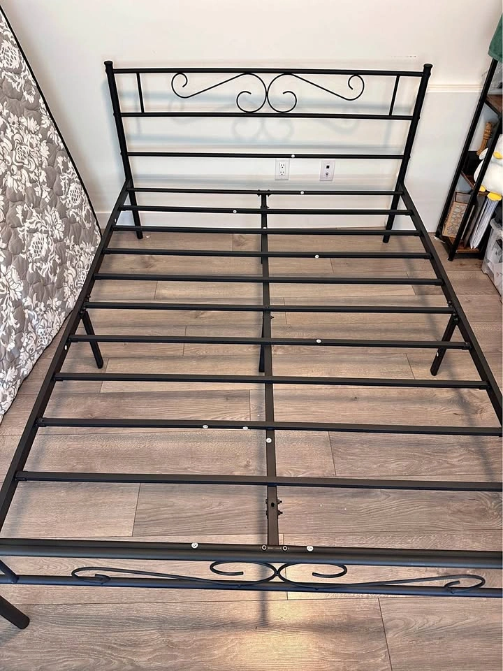 Black Metal Double Bed Frame