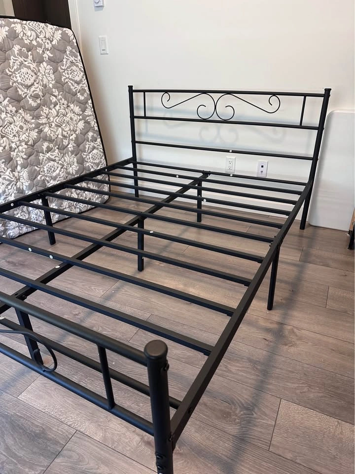Black Metal Double Bed Frame - photo 2