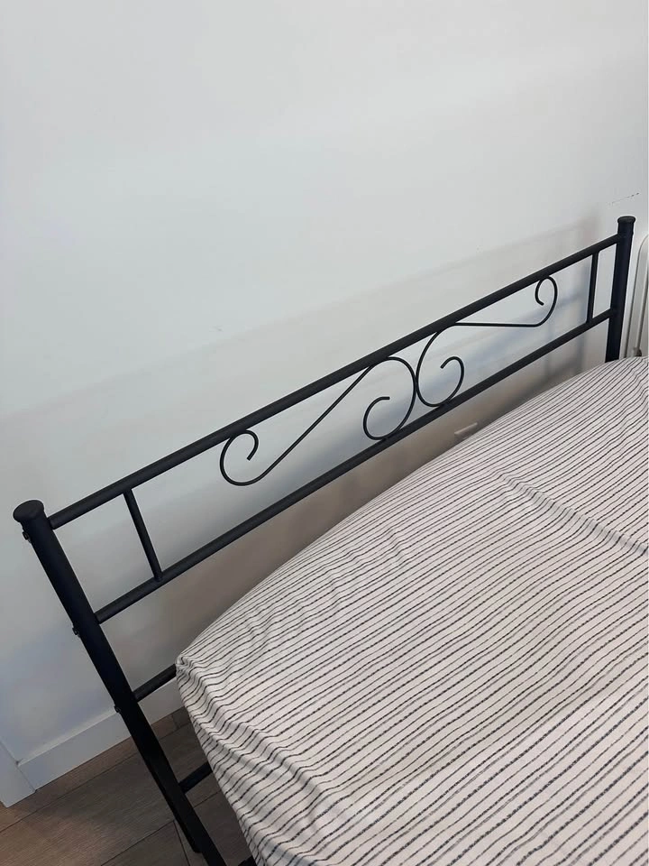 Black Metal Double Bed Frame - photo 4