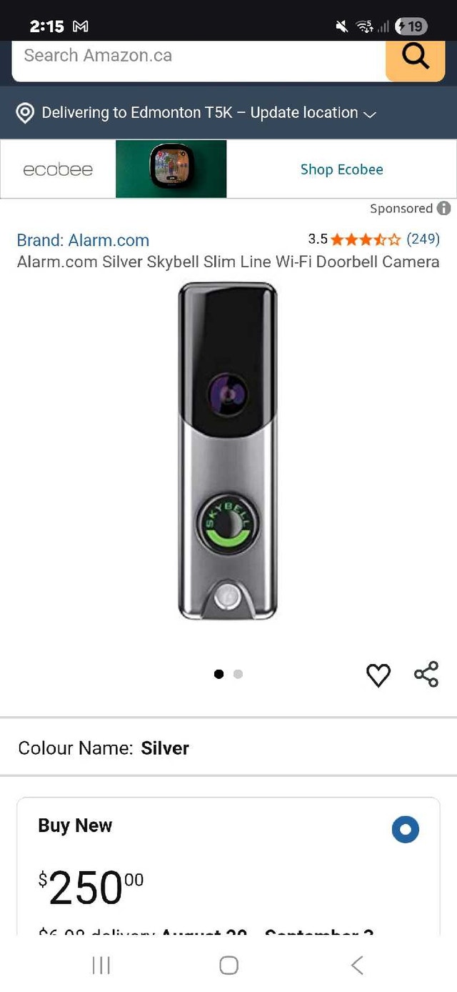 Skybell Slim Line Doorbell Camera Brand New In Box - photo 2