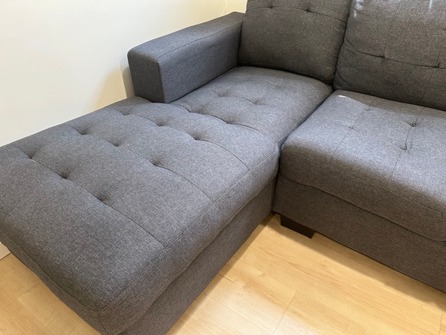 Grey Couch and table - photo 2