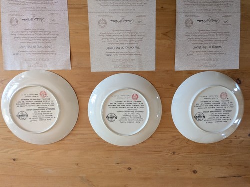 Norman Rockwell Knowles Collector Plates Set of 3 COA Original B - photo 2