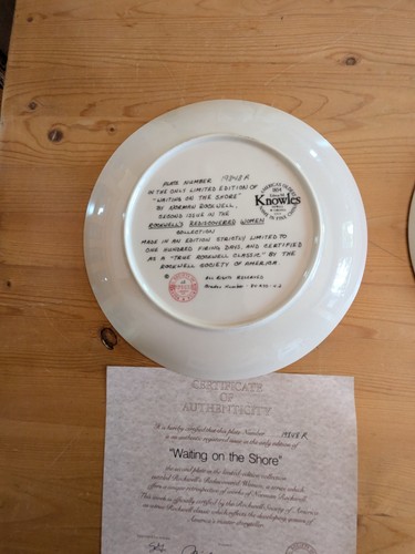 Norman Rockwell Knowles Collector Plates Set of 3 COA Original B - photo 3