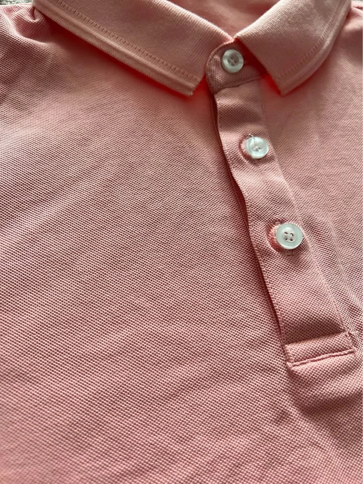 Salmon Pink Short Sleeve Polo Shirt Size Large - photo 2
