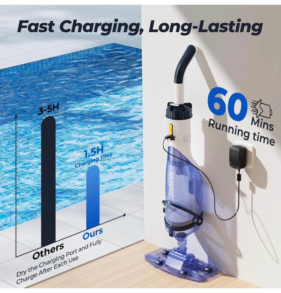 JESIMAIK Pool Vacuum for Above Ground Pool with Pole - photo 3