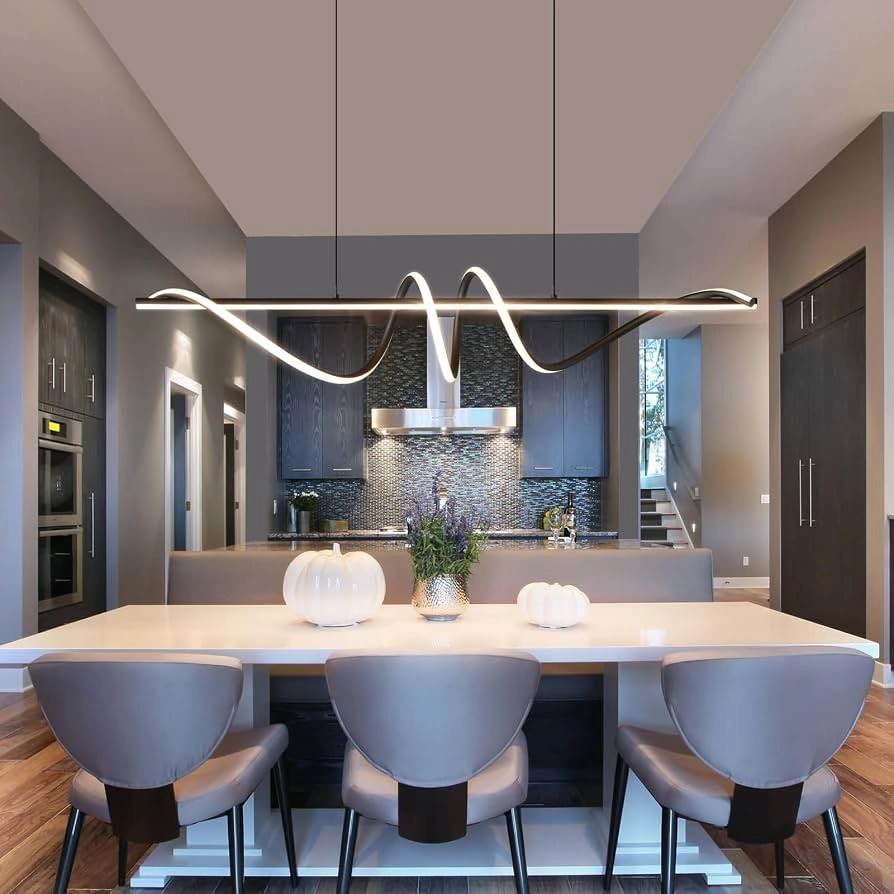 Modern LED Chandelier 47.2'' Pendant Light with Remote - photo 2