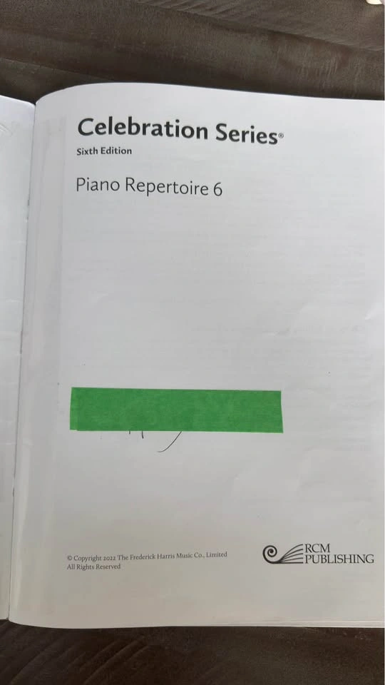 RCM Celebration Series Sixth Edition - Piano Repertoire Level 6 - photo 2