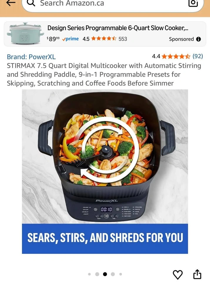 BNIB Powerxl Stirmax 7.5 qt multicooker - photo 2