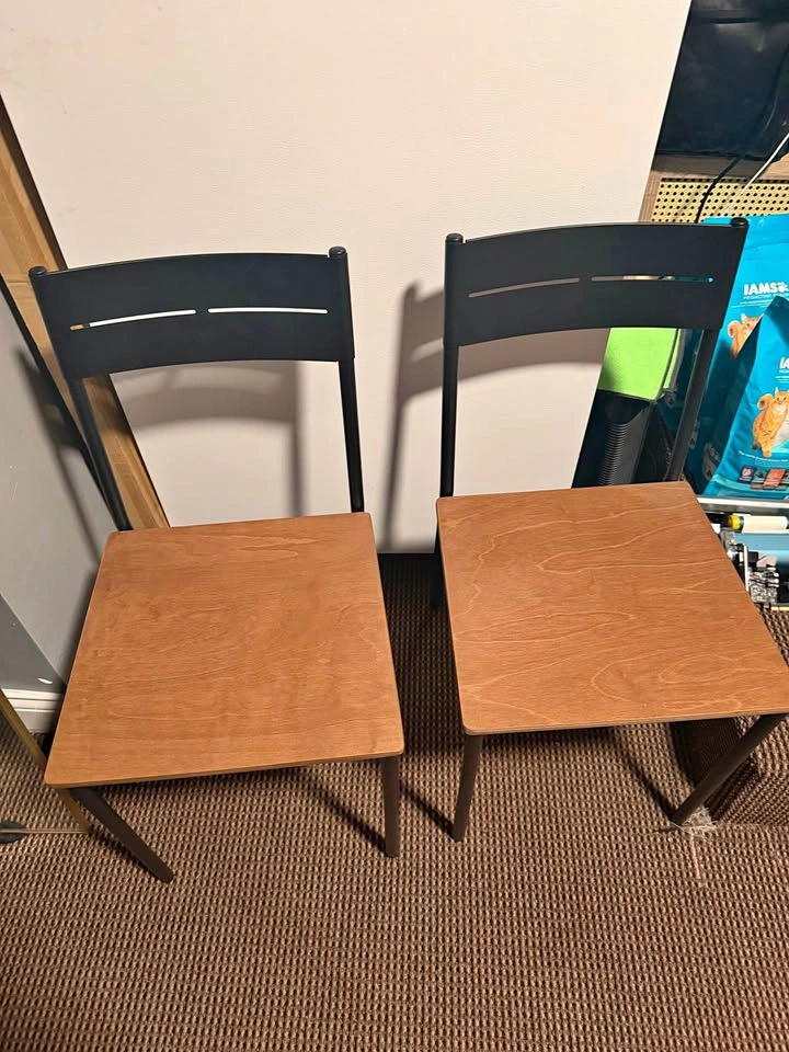 IKEA chairs and table