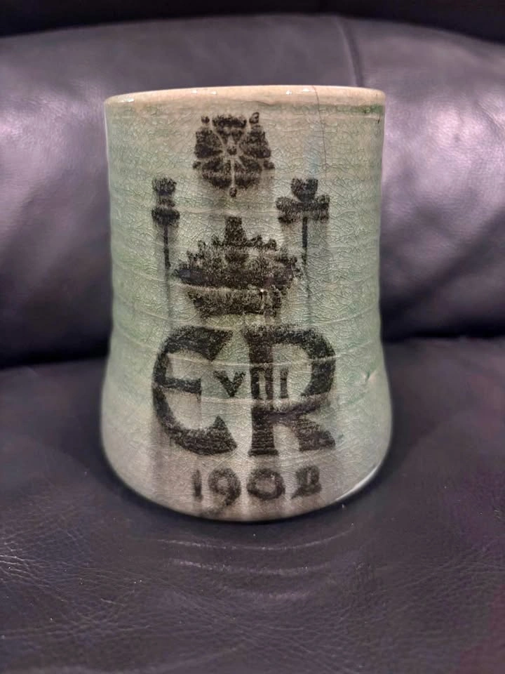 Antique 1902 Royal Doulton Earthenware Commemorative Mug