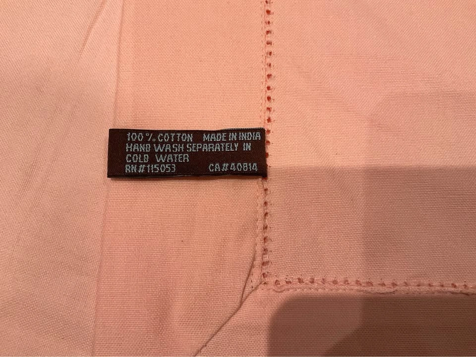 Table Cloth 100% Cotton Soft Peach Tone NEVER USED - photo 4