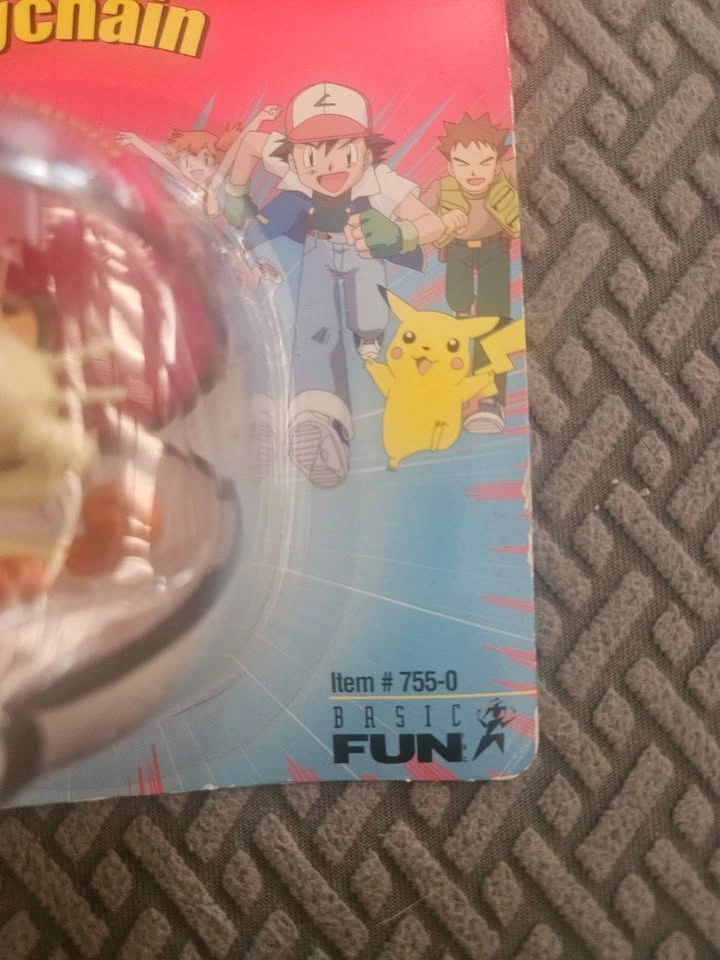 Pokemon Vintage Meowth Pokeball Keychain New Sealed 1999 - photo 4