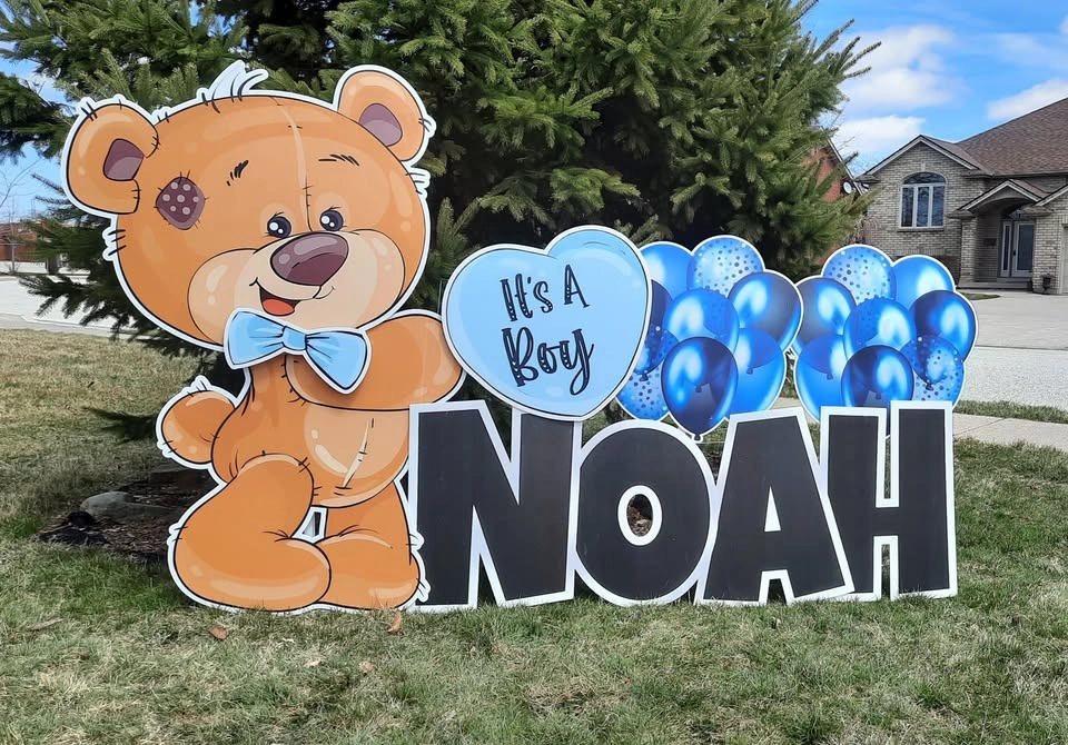 Baby Announcement Yard Card Celebration Sign - photo 3