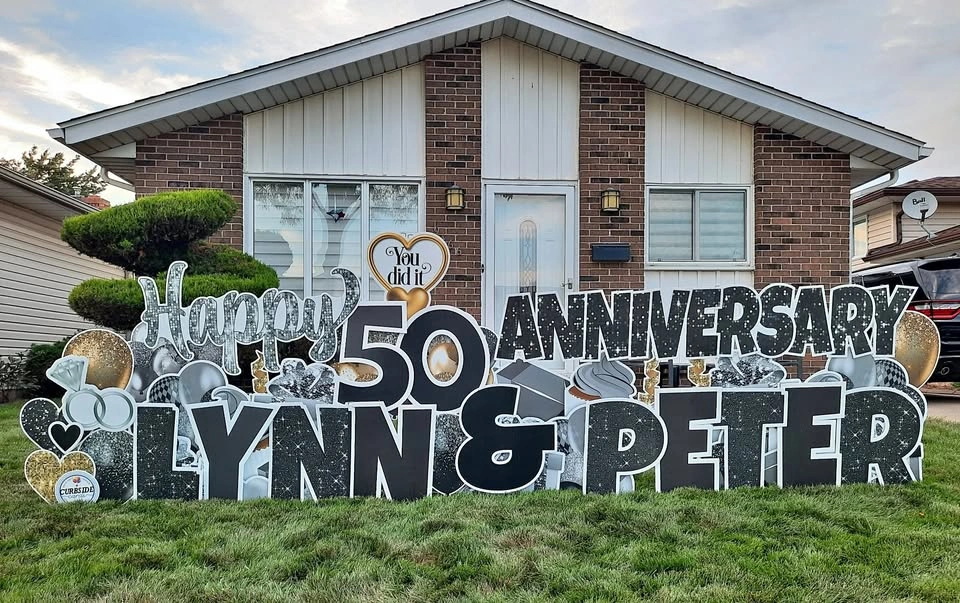 Anniversary Yard Card Celebration Sign
