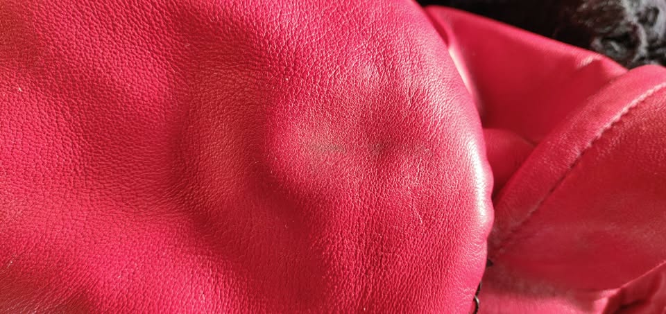 Danier Red Leather Studded Jacket - photo 5