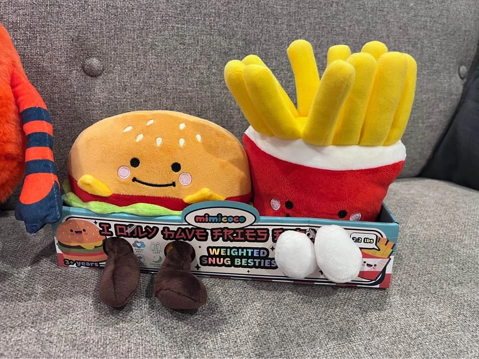 Mimicoco Weighted Snug Besties Plush Set - Monster, Burger, and - photo 2