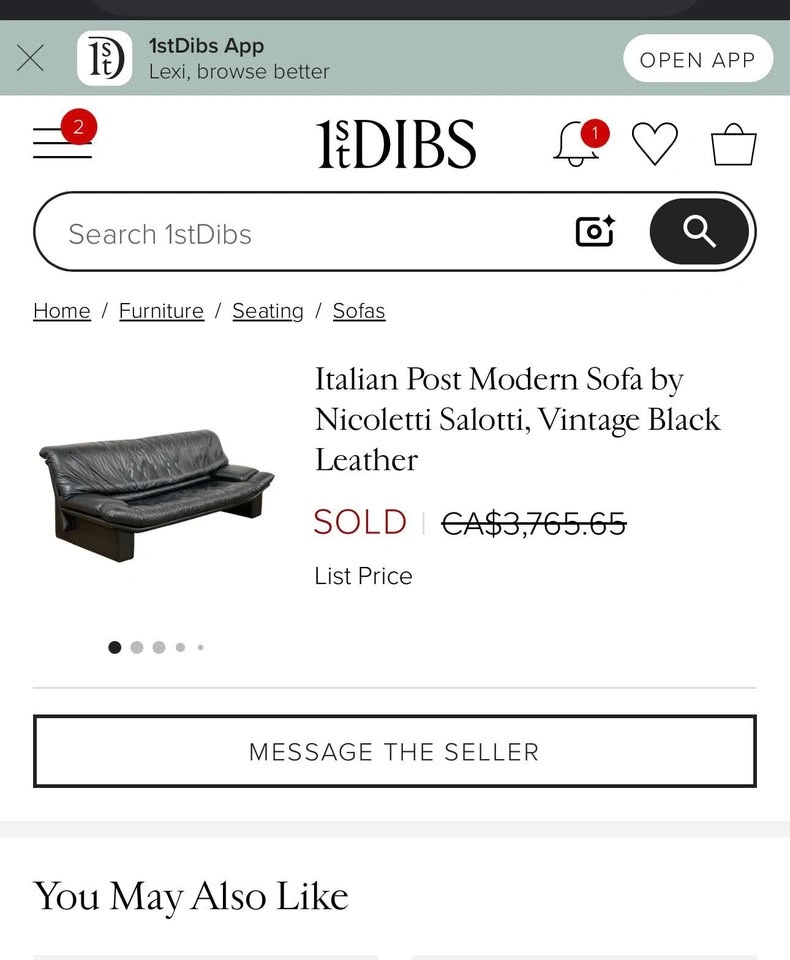 NICOLETTI SALOTTI GENUINE ITALIAN LEATHER SOFA! - photo 4