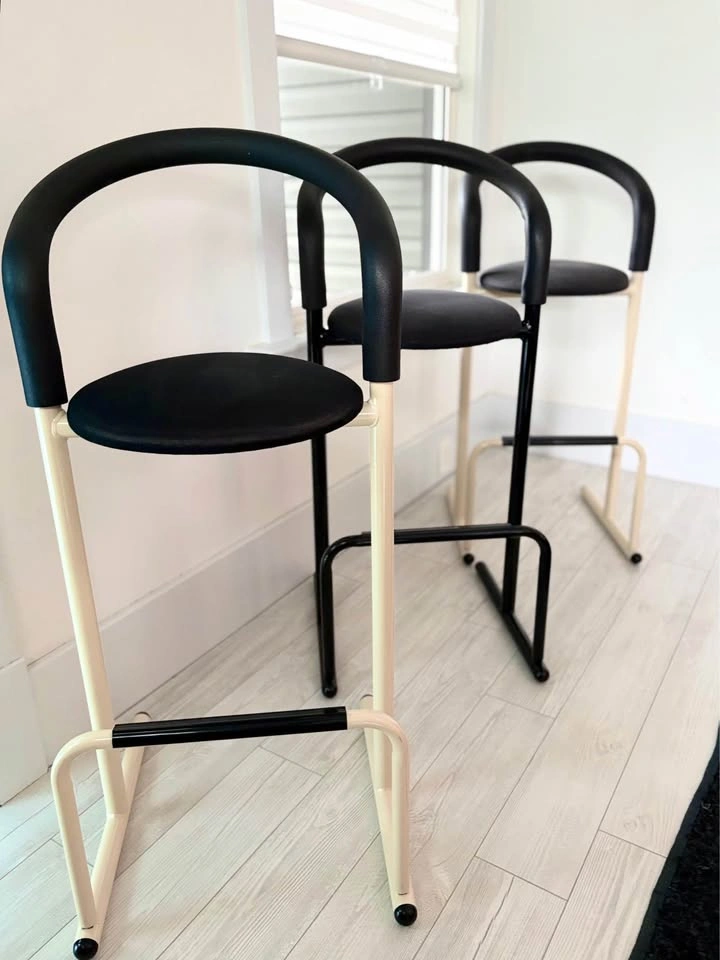 SET OF 3 AUTHENTIC AMISCO POST MODERN VINTAGE BARSTOOLS! (1980) - photo 3