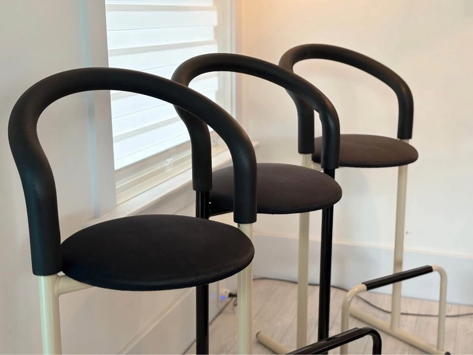 SET OF 3 AUTHENTIC AMISCO POST MODERN VINTAGE BARSTOOLS! (1980) - photo 4