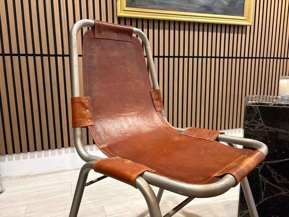 RARE MCM "LES ARCS" CHAIRS BY CHARLOTTE PERRIAND! (SET OF 3) - photo 2