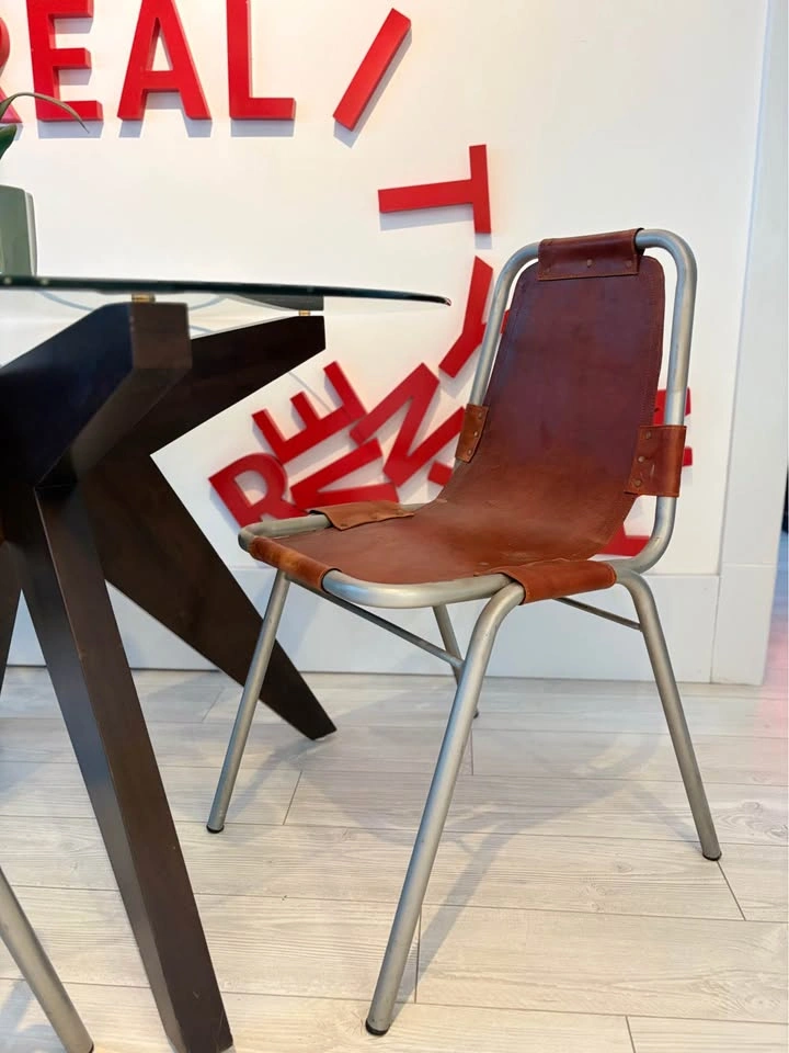 RARE MCM "LES ARCS" CHAIRS BY CHARLOTTE PERRIAND! (SET OF 3) - photo 4
