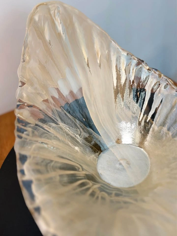 GORGEOUS VINTAGE MURANO ITALIAN GLASS LARGE CENTREPIECE BOWL! - photo 4