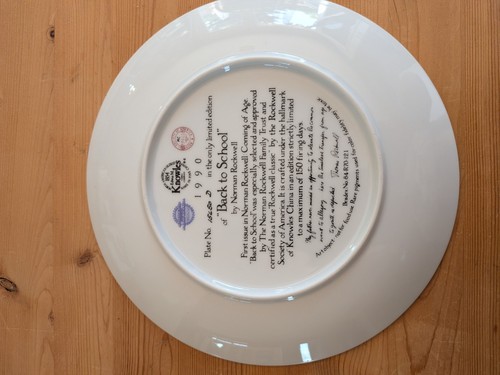 Norman Rockwell Back to School Collector Plate 1990 Knowles - photo 2
