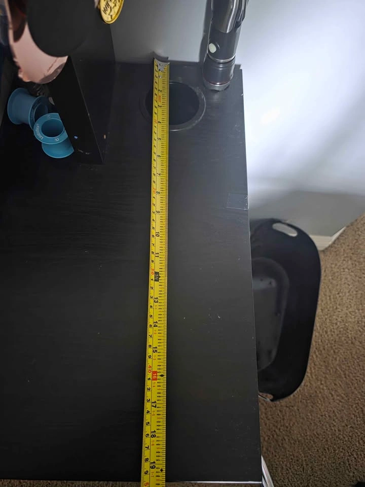 Large Black Desk with Shelf - photo 3