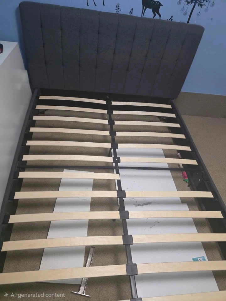 Queen Bed Frame with Headboard & Sealy Mattress for Sale - photo 2