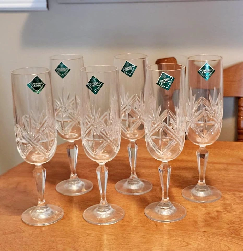 Edinburgh Crystal (set of 6 Champaign glasses)
