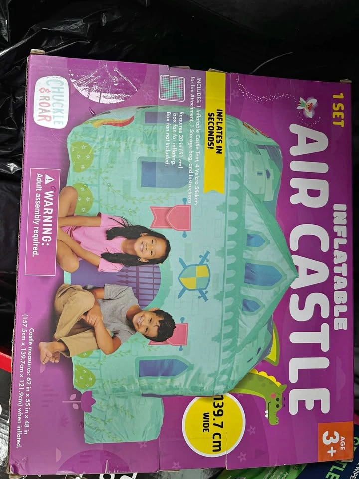 Chuckle & Roar Air Castle Inflatable Tent Brand New