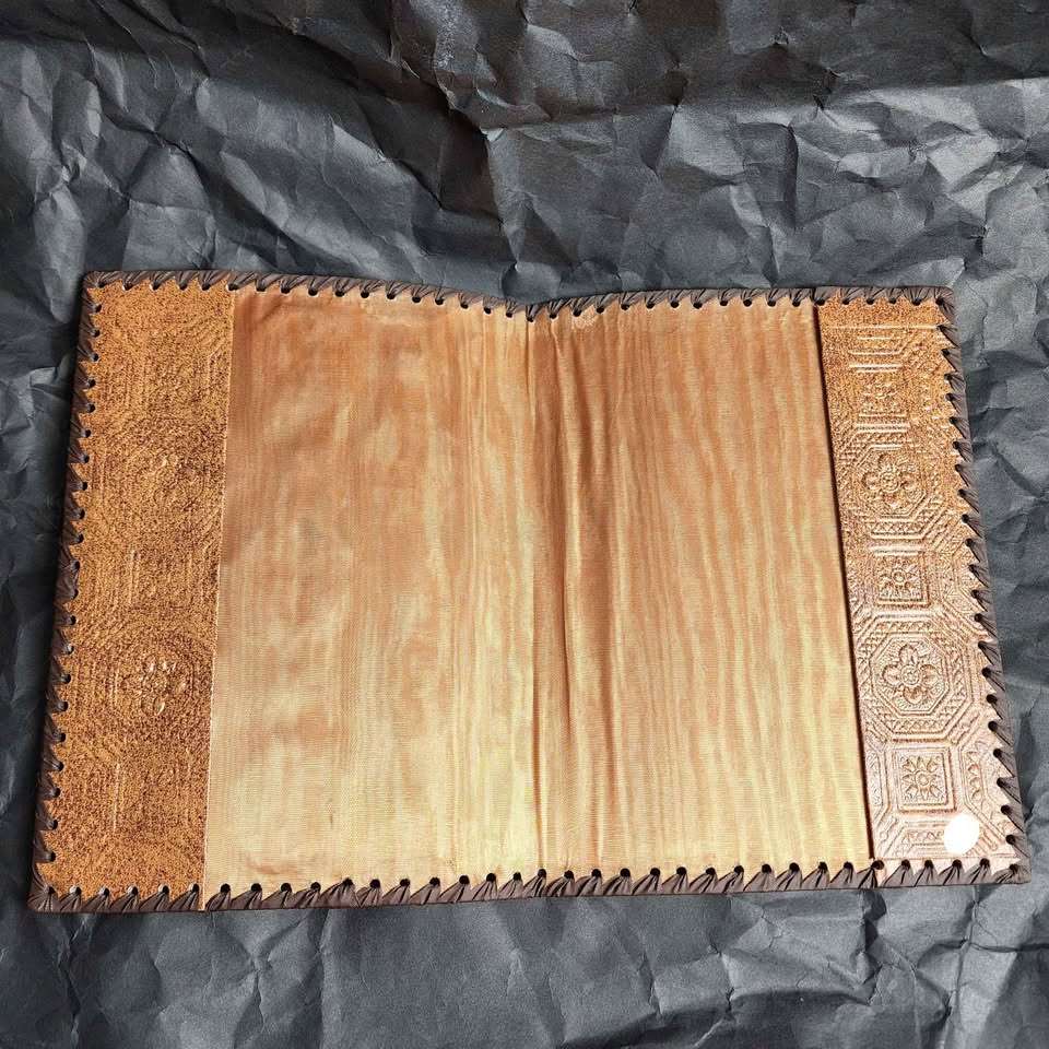 Italy real leather notebook book cover 3d embossed handmade - photo 4