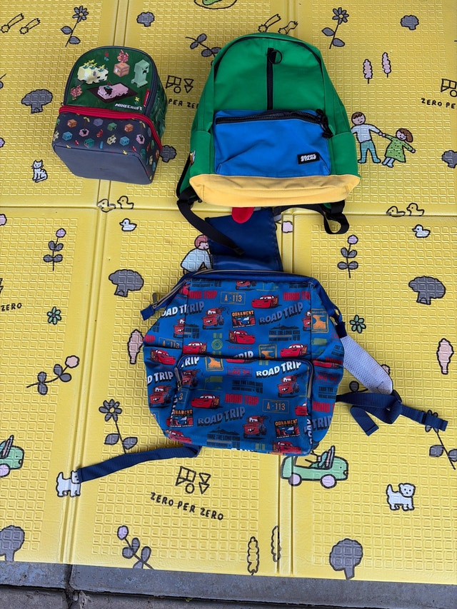 Brawl Stars, Cars, and Minecraft Backpack/Lunch Bag Bundle