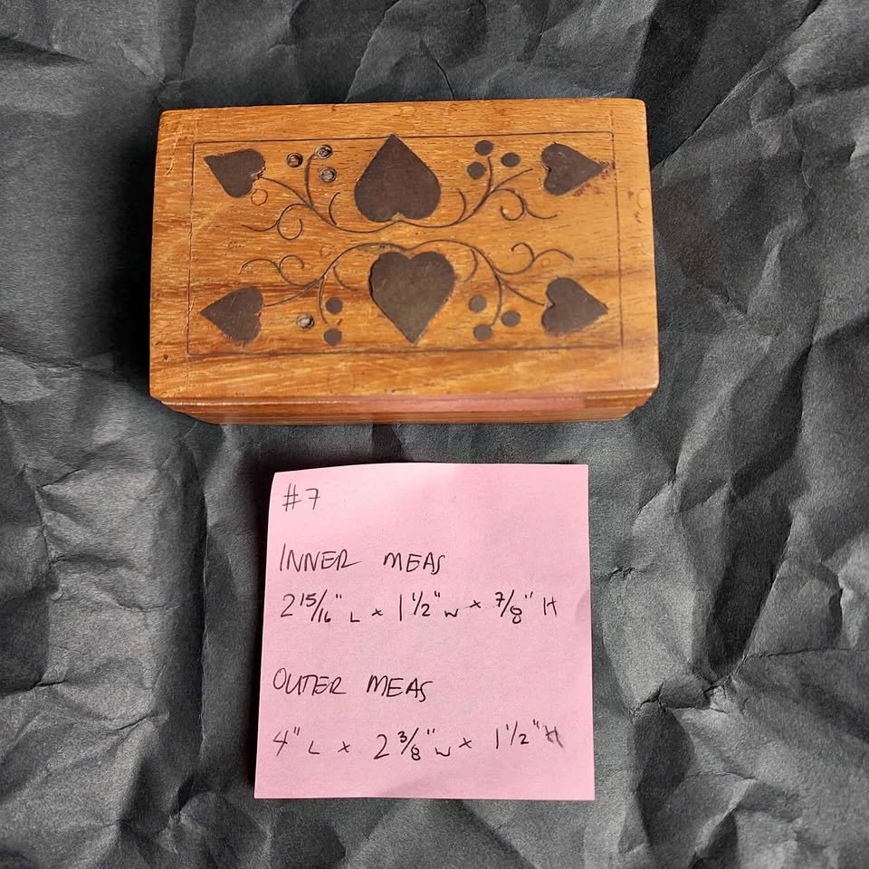 OBO MOVING Ornate handmade antique vintage solid Wood box