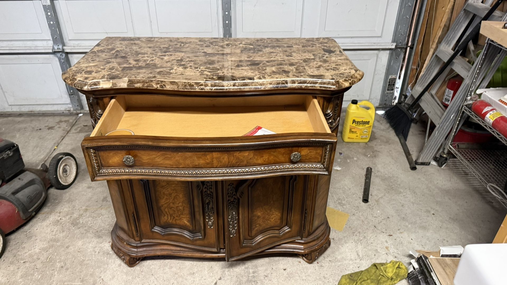 DOOR NIGHTSTAND W/MARBLE TP W40 D20 H34 - photo 2