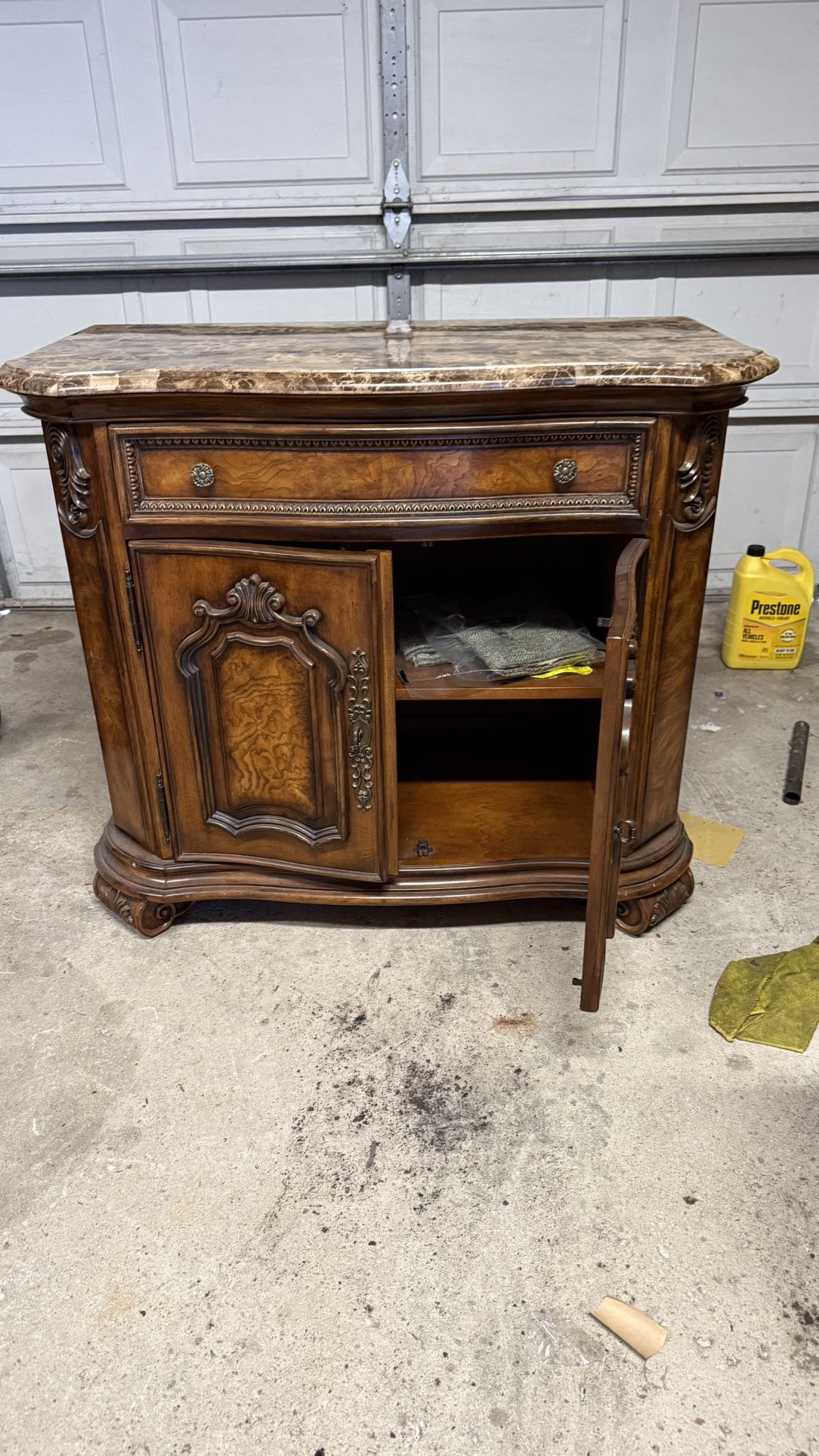 DOOR NIGHTSTAND W/MARBLE TP W40 D20 H34 - photo 3