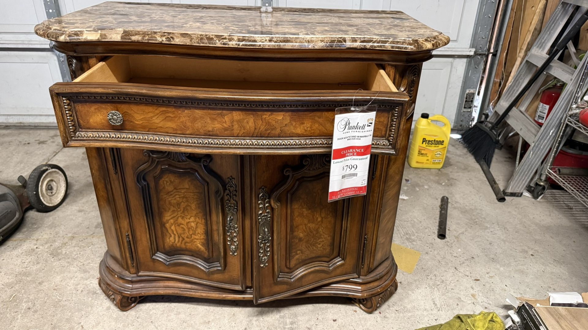 DOOR NIGHTSTAND W/MARBLE TP W40 D20 H34 - photo 5