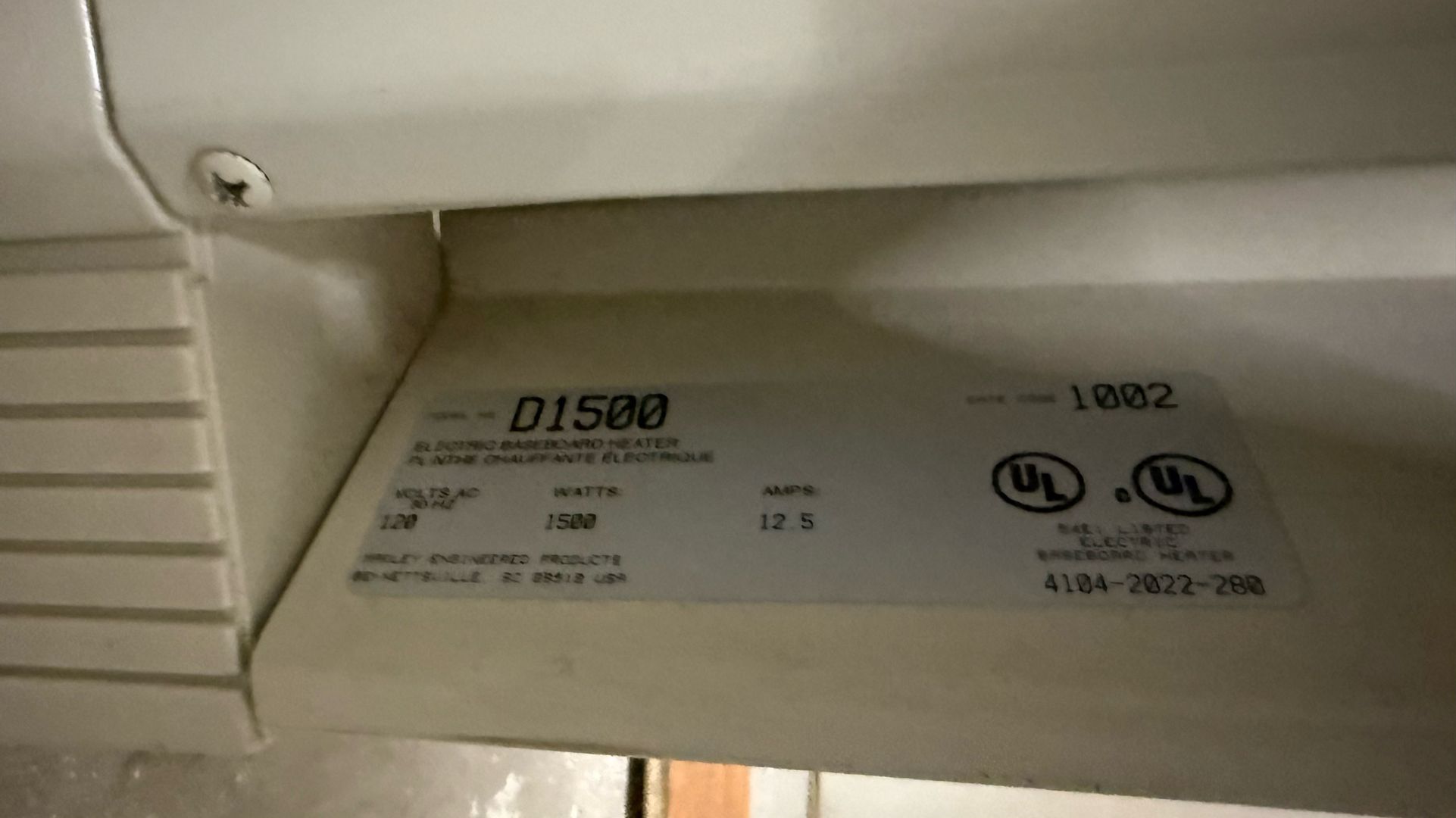 70" Electric Baseboard Heater (120 Volt - 1,500 Watts) - photo 5