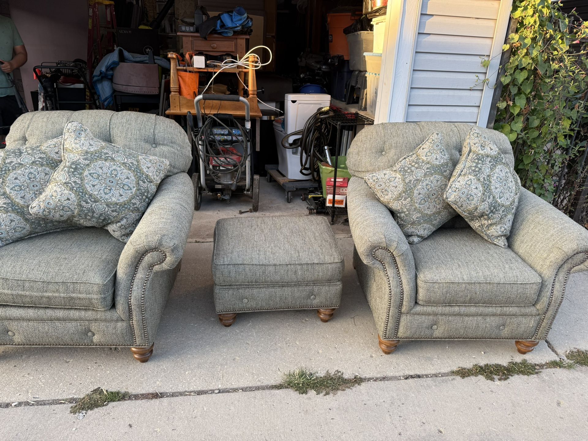 2 Sofa Chair And Ottoman Set - photo 3