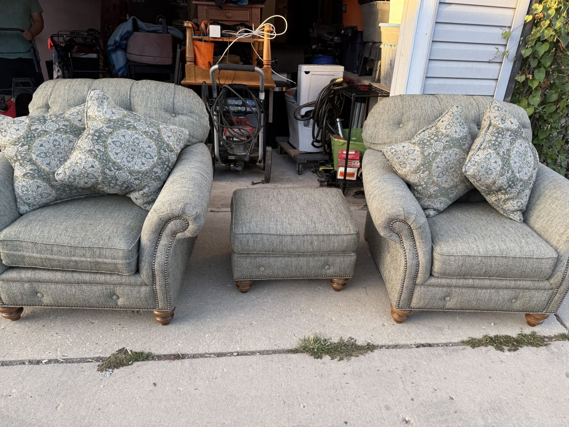 2 Sofa Chair And Ottoman Set - photo 5