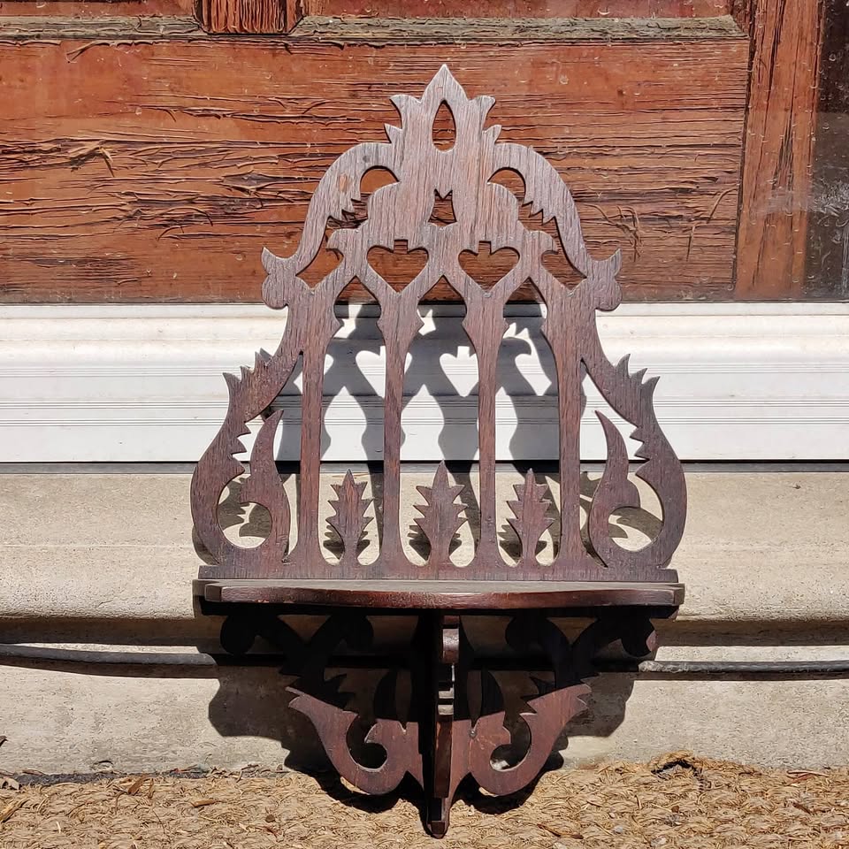 Decorative Antique Carved Wood Shelf