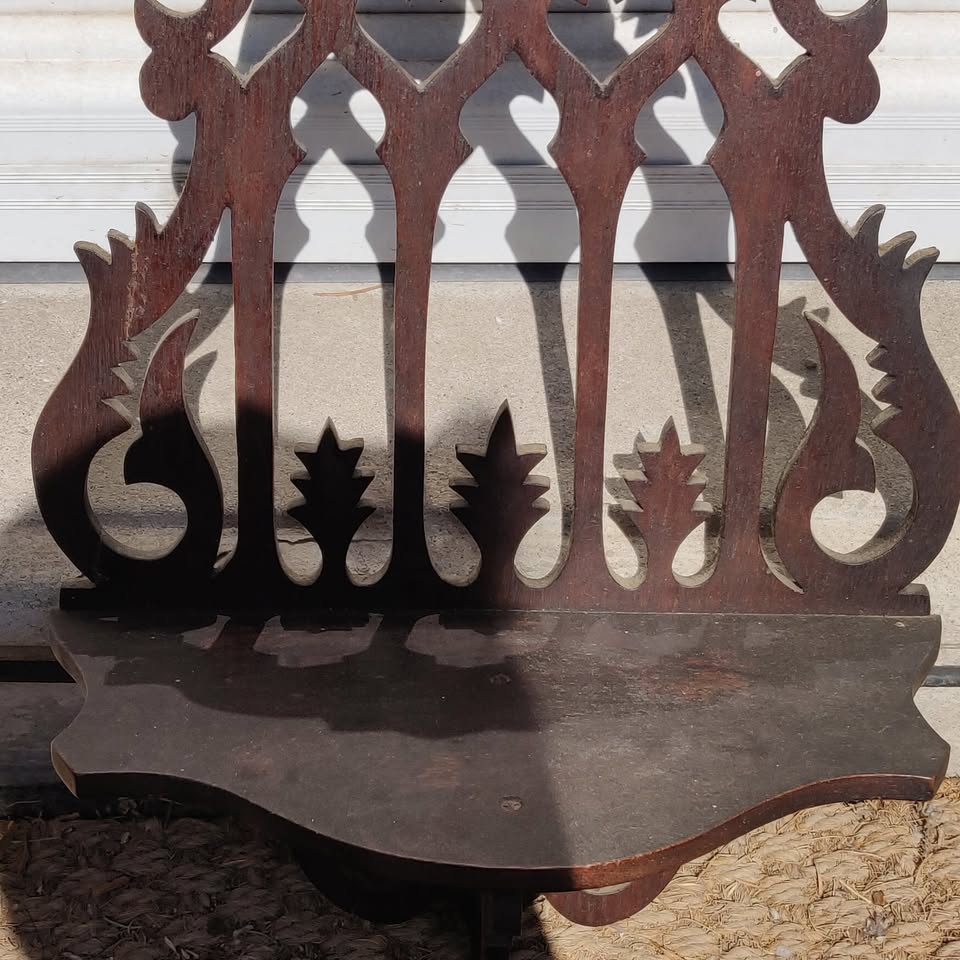 Decorative Antique Carved Wood Shelf - photo 2