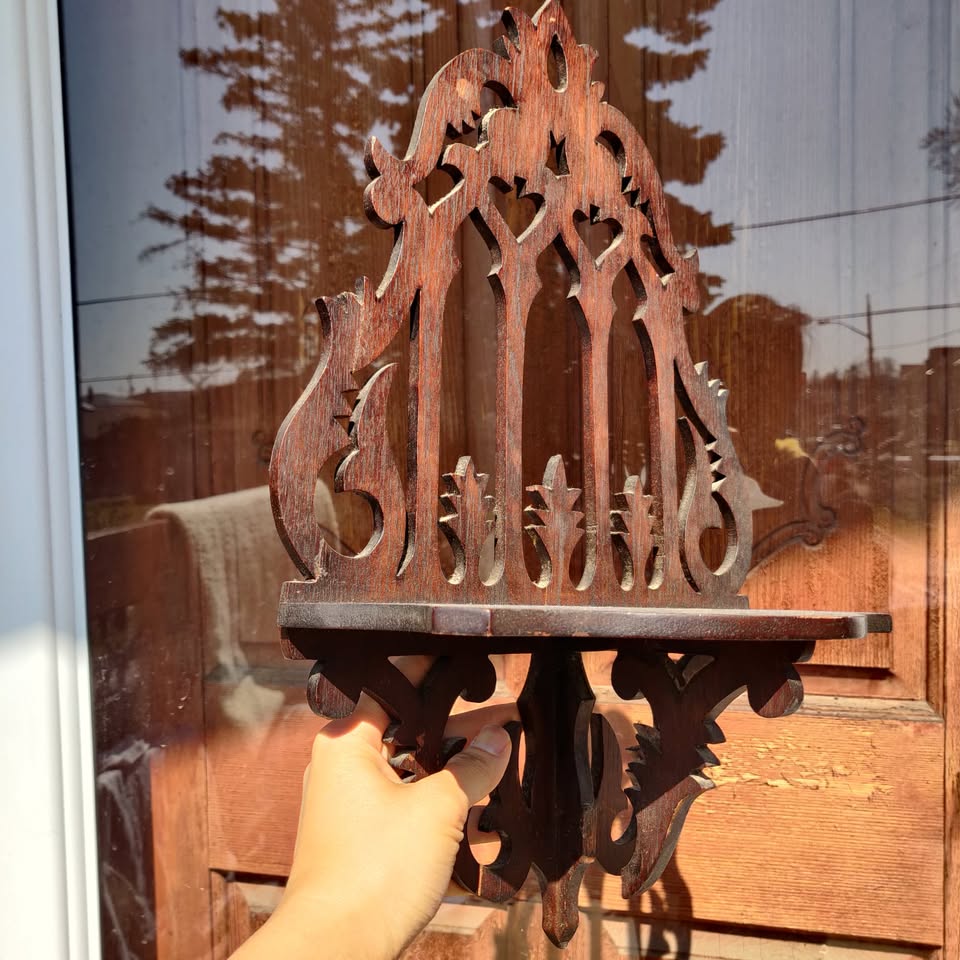 Decorative Antique Carved Wood Shelf - photo 4