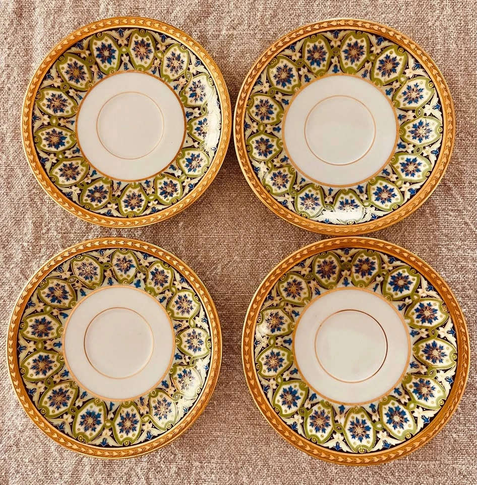 Antique Elite Works Limoges Demitasse Saucers - Set of 4 - photo 2